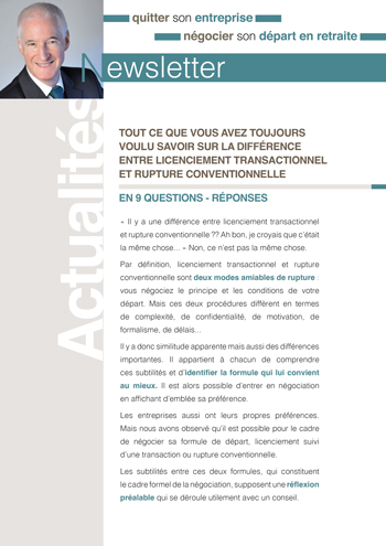 Une comparaison pratique entre rupture conventionnelle et licenciement transactionnel